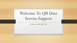 welcome to qb data service support