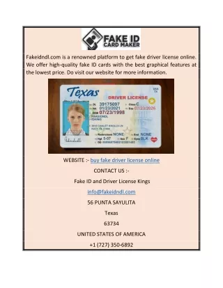 Buy Fake Driver License Online  Fakeidndl.com