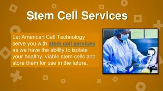 Stem Cell Services