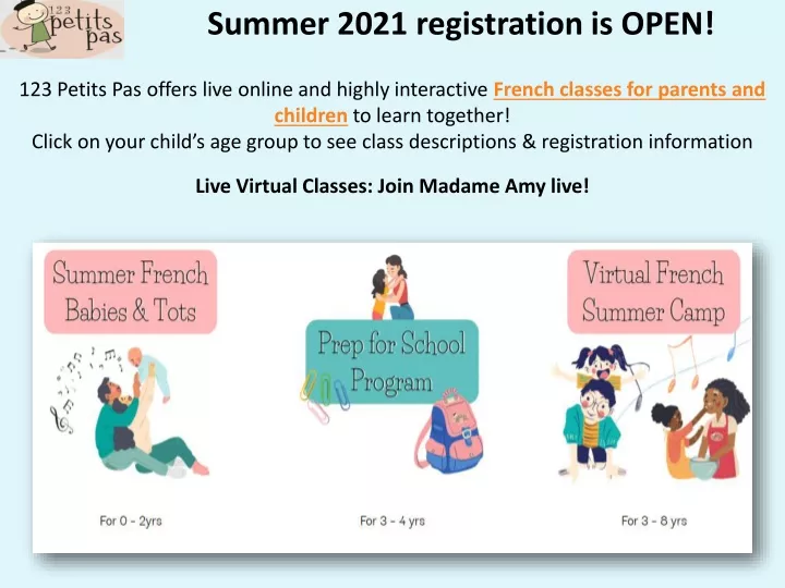 summer 2021 registration is open