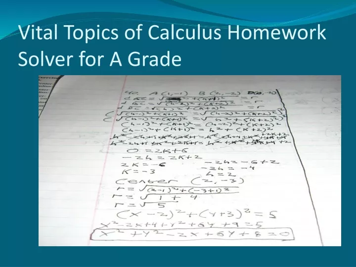 calculus homework solver