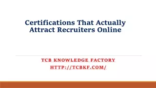 Certifications That Actually Attract Recruiters Online