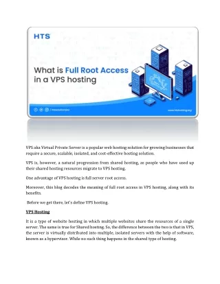 vps aka virtual private server is a popular