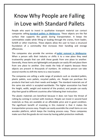 know why people are falling in love with standard