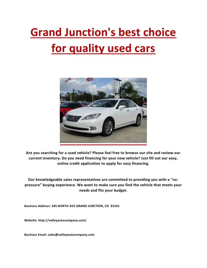 grand junction s best choice for quality used cars