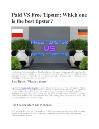 paid vs free tipster which one is the best tipster