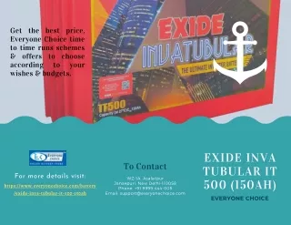 Buy Exide Inva Tubular IT 500 (150ah) Online