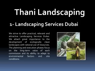 Thani Lanscaping