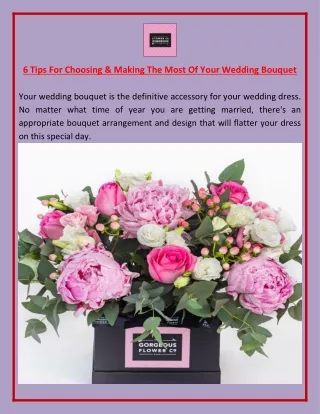6 Tips For Choosing & Making The Most Of Your Wedding Bouquet