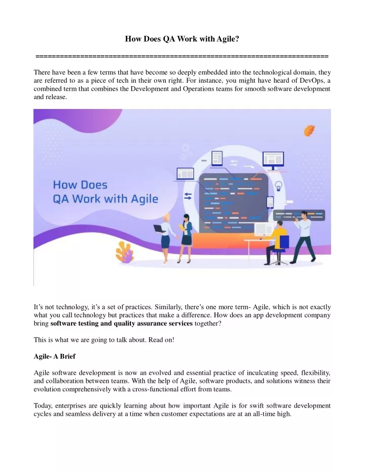 how does qa work with agile