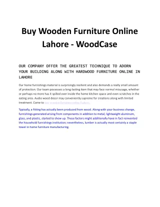 buy wooden furniture online lahore, WoodCase