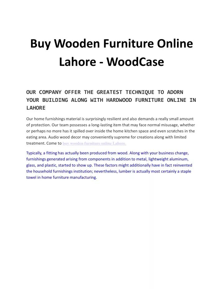 buy wooden furniture online lahore woodcase