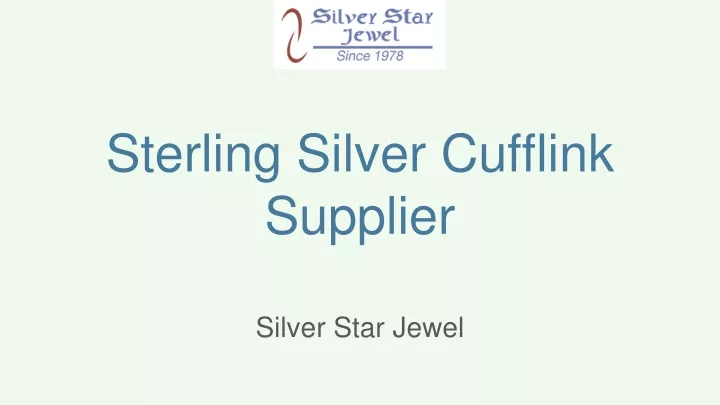 sterling silver cufflink supplier