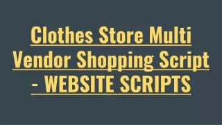 clothes store multi vendor shopping script website scripts