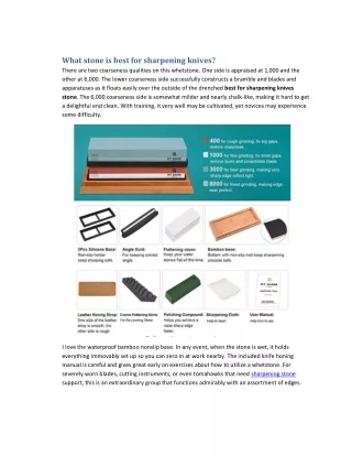 what stone is best for sharpening knives there