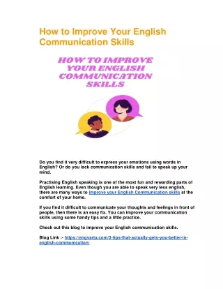 how to improve your english communication skills