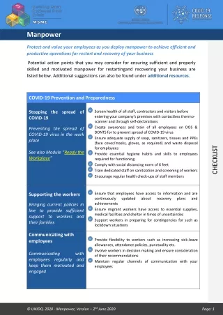 Manpower Guidance to Protect and Value Your Employees to Achieve Efficiency