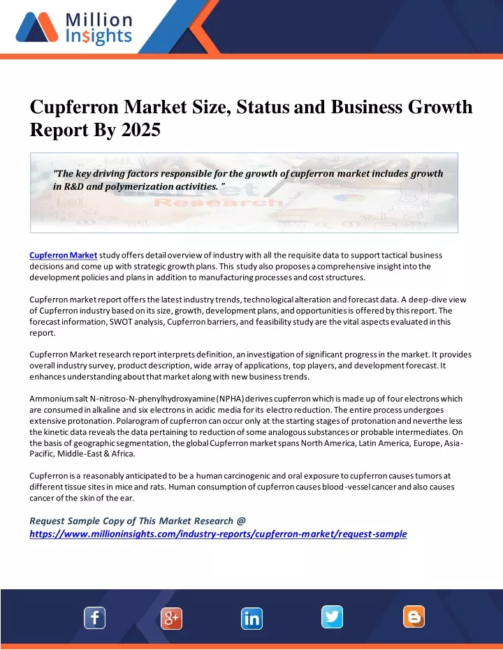 cupferron market size status and business growth