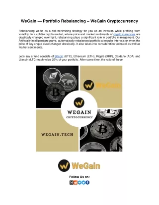 wegain portfolio rebalancing wegain cryptocurrency