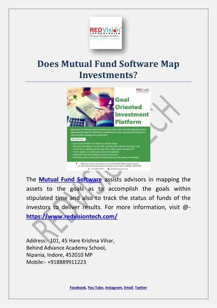 does mutual fund software map investments