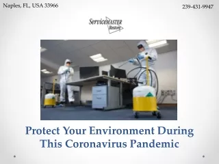 Protect Your Environment During This Coronavirus Pandemic