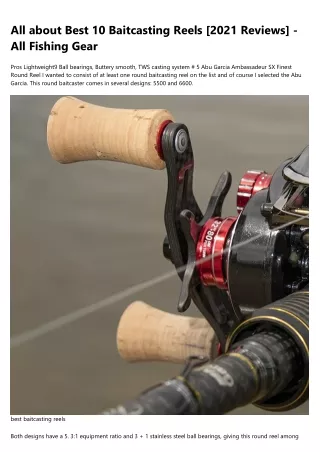 all about best 10 baitcasting reels 2021 reviews