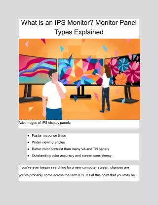 what is an ips monitor monitor panel types