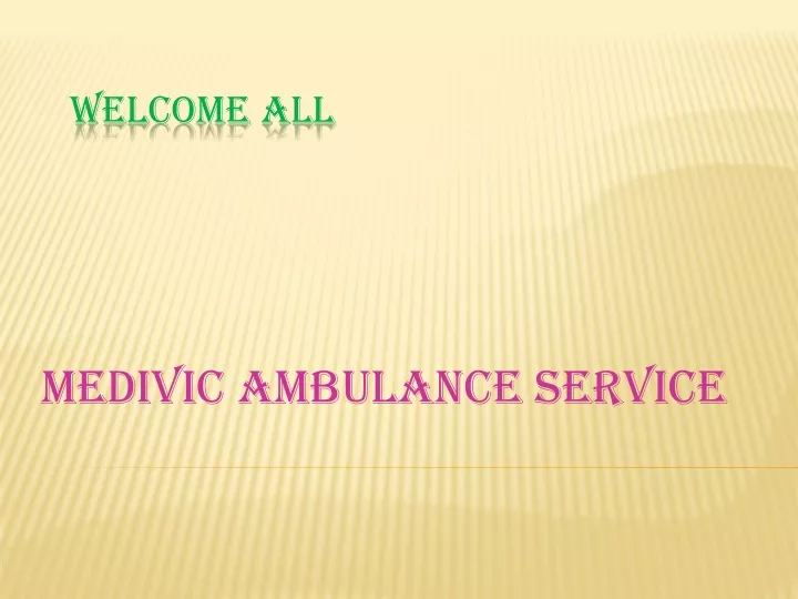 medivic ambulance service