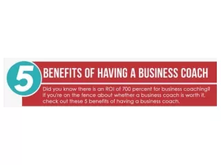5 Benefits of having a Business Coach