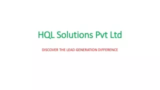 HQL Solutions-Digital marketing Services