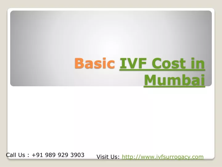 basic ivf cost in mumbai