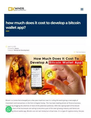 how much does it cost to develop a bitcoin wallet app?