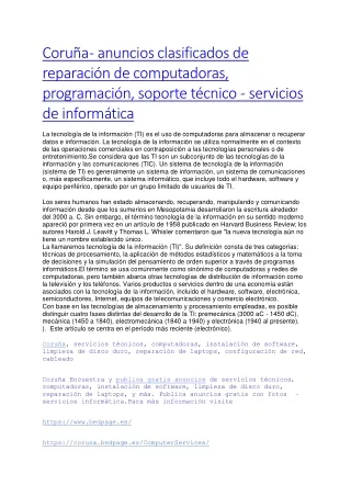 coru a anuncios clasificados de reparaci