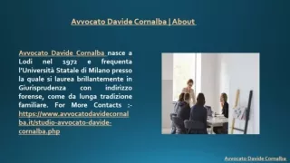 Avvocato Davide Cornalba About