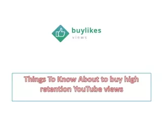 Things To Know About to buy high retention YouTube views