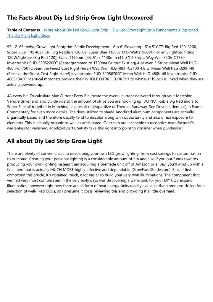 the facts about diy led strip grow light uncovered
