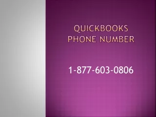 Quickbooks Phone Number 1-877-603-0806