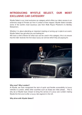 introducing wystle select our most exclusive
