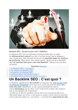 backlink seo qu est ce que c est d finition
