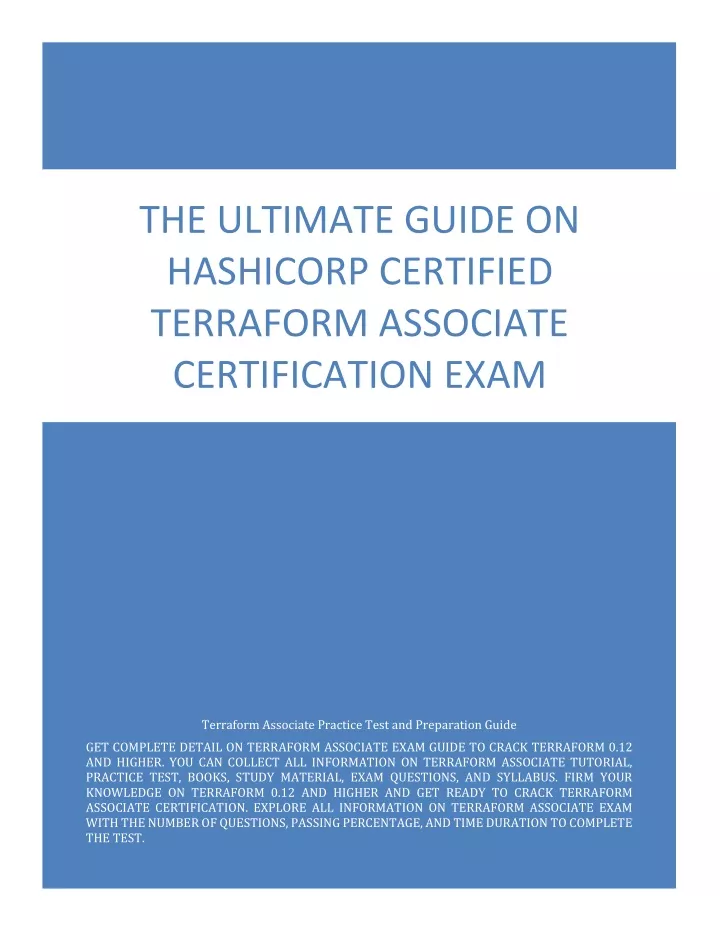 PPT - The Ultimate Guide On HashiCorp Certified Terraform Associate ...