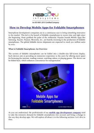 how to develop mobile apps for foldable