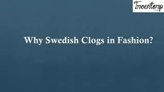 why swedish clogs in fashion
