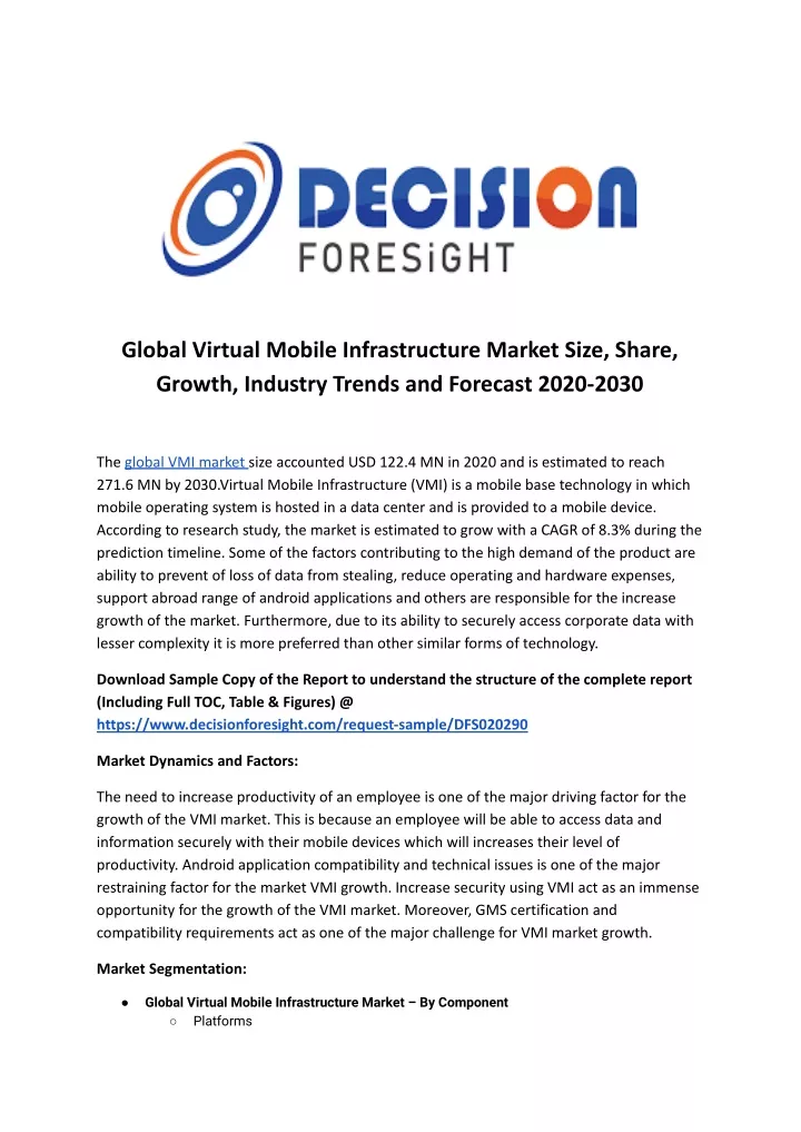 global virtual mobile infrastructure market size