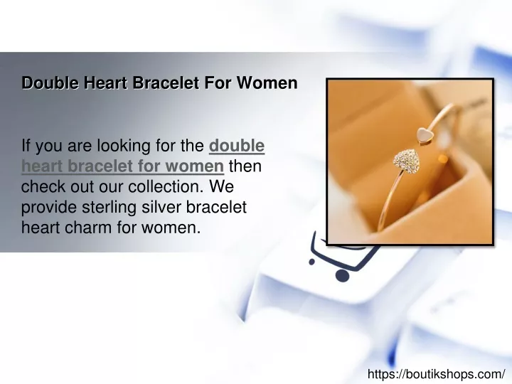 double heart bracelet for women