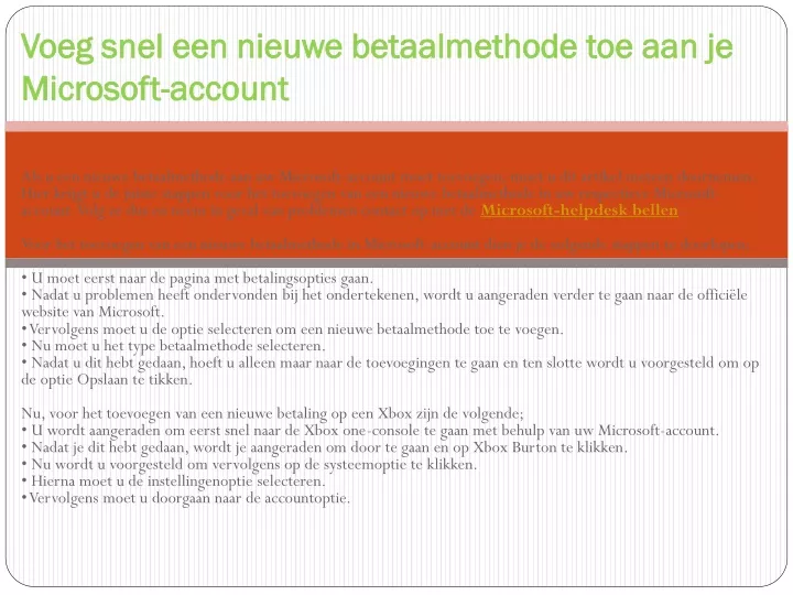 voeg snel een nieuwe betaalmethode toe aan je microsoft account