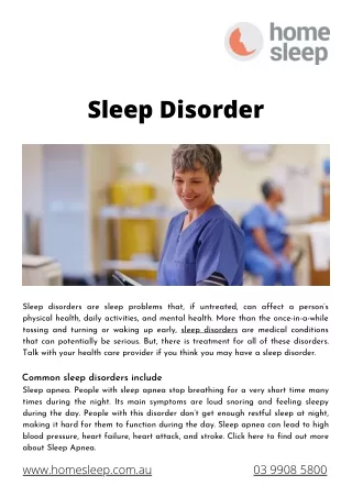 sleep disorder