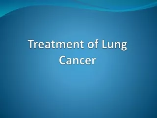 Types of Treatment of Lung Cancer