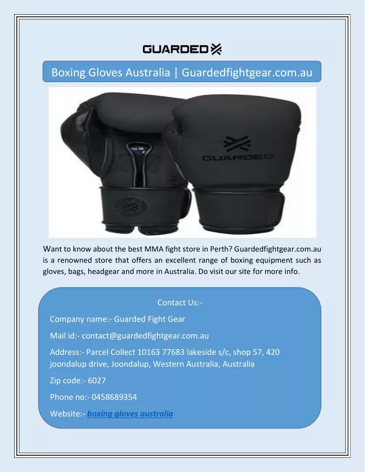 boxing gloves australia guardedfightgear com au