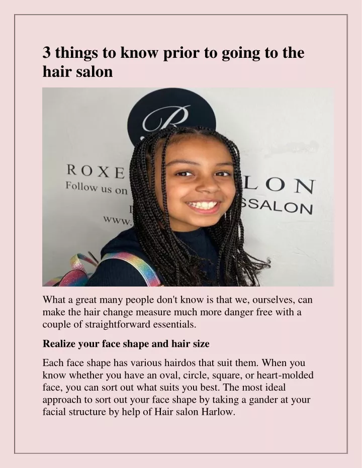 3 things to know prior to going to the hair salon