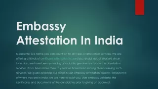 embassy attestation in india